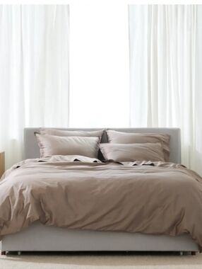 BRAND NEW! NWT Silk & Snow Egyptian Cotton Queen Sheets - Driftwood
